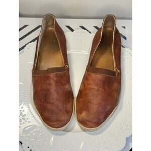 Women's Frye Melanie Brown Leather Slip On Flats - Loafers - Size 7.5